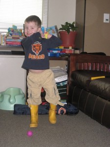 George in his golfing shoes