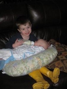 George feeding Stuart
